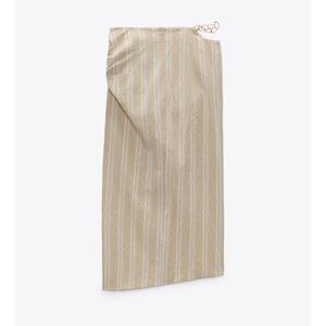Zara Draped Striped Skirt